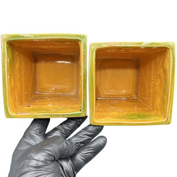 Robinson Ransbottom Pottery Company Vintage "Celestial Sun Moon" Unique Set Of 2 - Picture 3 of 11